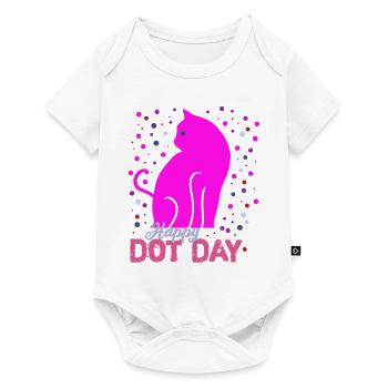 Happy Dot Day Coloré Arc-en-ciel Cat Dot Boys - Body à manches courtes Premium Bébé - blanc - Devant