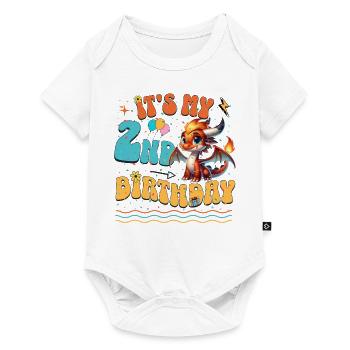 Dragon 2nd Birthday Dragon - Baby Premium short-sleeve bodysuit - white - Front