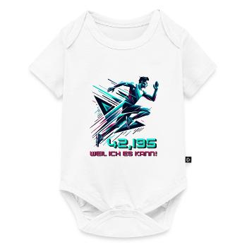 Marathon Sprüche Marathonläufer Geschenk - Baby Premium Kurzarmbody - Weiß - Vorne
