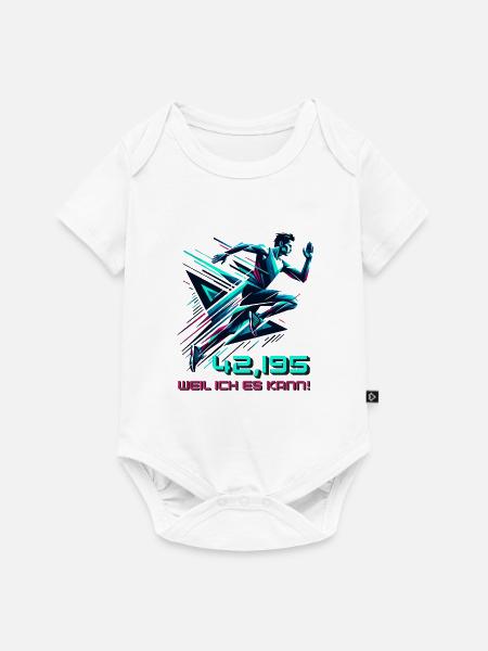 Marathon Sprüche Marathonläufer Geschenk - Baby Premium Kurzarmbody - Weiß