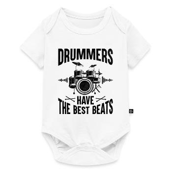 Les batteurs ont les meilleurs rythmes Drummer Drum Drumming - Body à manches courtes Premium Bébé - blanc - Devant