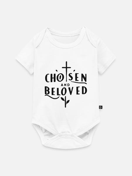 Auserwählt und geliebt - Baby Premium Kurzarmbody - Weiß