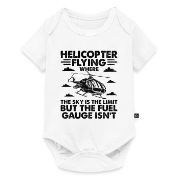 Vol en hélicoptère là où le ciel est la limite Pilote - Body à manches courtes Premium Bébé - blanc - Devant