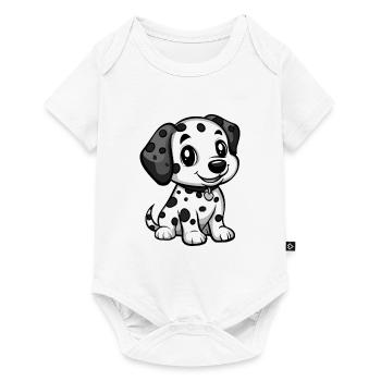 Dalmatien Chien Bande Dessinée Mignon - Body à manches courtes Premium Bébé - blanc - Devant