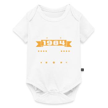 40 Jahre 1984 Vinatge Geburtstagsgeschenk - Baby Premium Kurzarmbody - Weiß - Vorne