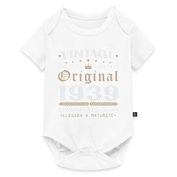 Cadeau d'anniversaire Vinatge 1939 - Body à manches courtes Premium Bébé - blanc - Devant