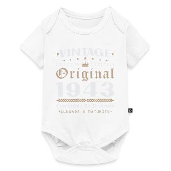 Cadeau d'anniversaire Vinatge 1943 - Body à manches courtes Premium Bébé - blanc - Devant