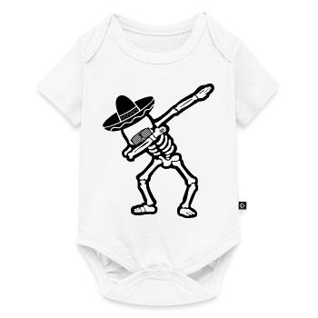 Tamponnage cool du crâne - Body à manches courtes Premium Bébé - blanc - Devant