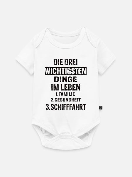 Schifffahrt - Baby Premium Kurzarmbody - Weiß
