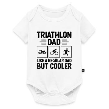 Triathlon-Vater wie ein normaler Vater, aber cooler Triath - Baby Premium Kurzarmbody - Weiß - Vorne