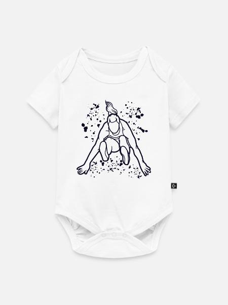 Weitspringer Weitspringen Kinder Weitsprung - Baby Premium Kurzarmbody - Weiß