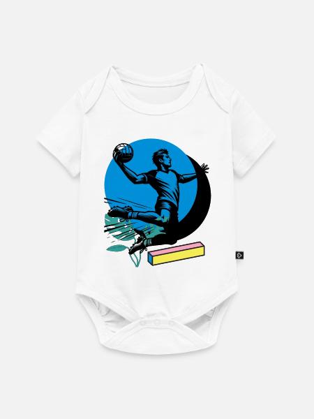 Handball Handballer - Baby Premium Kurzarmbody - Weiß