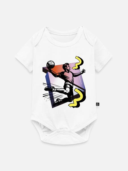 Handball Handballer - Baby Premium Kurzarmbody - Weiß