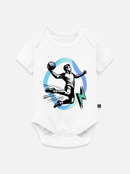 Handball Handballer - Baby Premium Kurzarmbody - Weiß