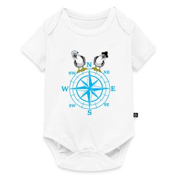 maritime compass seagulls seagull - Baby Premium short-sleeve bodysuit - white - Front