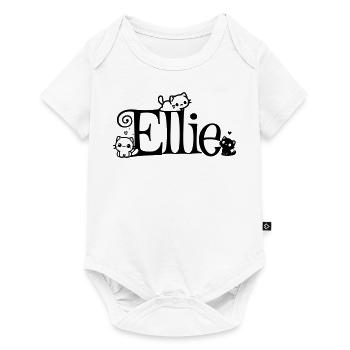 Ellie Name First Name Kitten Name - Baby Premium short-sleeve bodysuit - white - Front