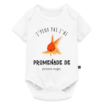 I can't I have a goldfish walk - Baby Premium short-sleeve bodysuit - white - Front