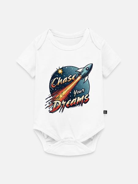 TRÄUME-JÄGER - Baby Premium Kurzarmbody - Weiß