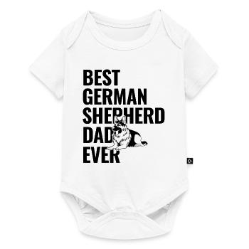 Bester Deutscher Schäferhund Vater aller Zeiten Hundeliebhaber GSD - Baby Premium Kurzarmbody - Weiß - Vorne