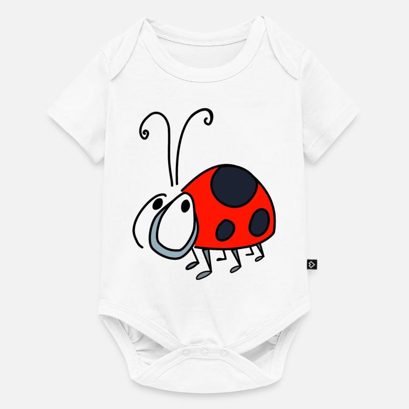 Marienkäfer - Baby Premium Kurzarmbody - Weiß