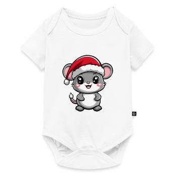 Noël Souris - Body à manches courtes Premium Bébé - blanc - Devant