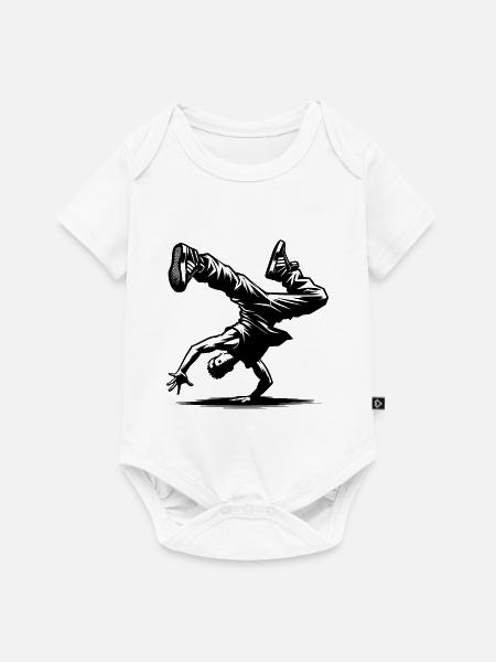 Breakdance - Baby Premium Kurzarmbody - Weiß