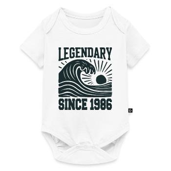 Légendaire depuis 1986 Birthday Wave - Body à manches courtes Premium Bébé - blanc - Devant