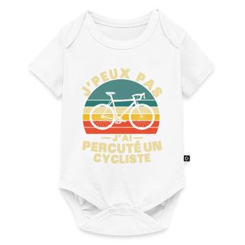 Ich kann nicht, ich fahre einen Radfahrer an - Baby Premium Kurzarmbody - Weiß - Vorne