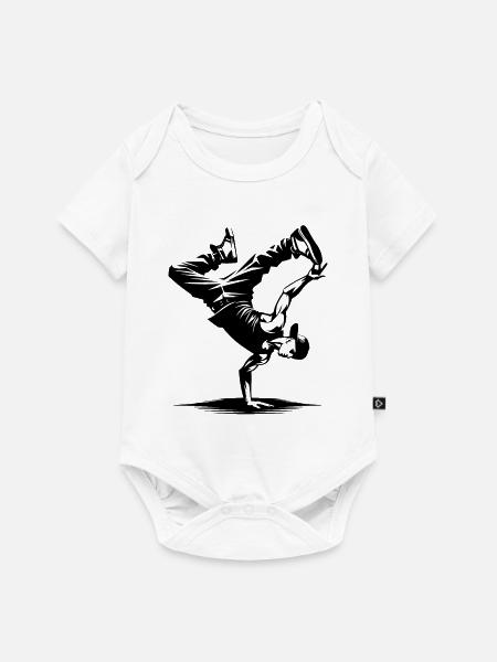 Breakdance - Baby Premium Kurzarmbody - Weiß