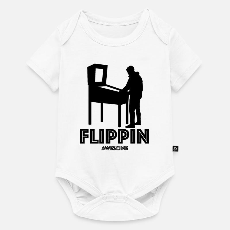 Flippin Awesome - Flipper - Machine à sous - Cadeaux - Body à manches courtes Premium Bébé - blanc