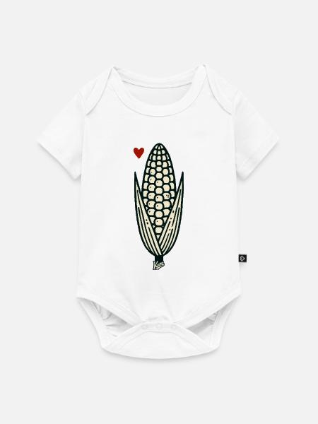 Maiskolben - Baby Premium Kurzarmbody - Weiß