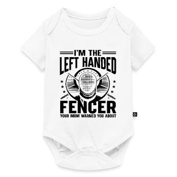Je suis l’escrimeur gaucher que ta mère t’a prévenu - Body à manches courtes Premium Bébé - blanc - Devant