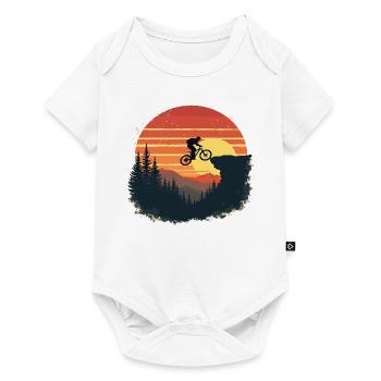 Mountain Bike Downhill Adventure Mtb for Cyclists - Baby Premium short-sleeve bodysuit - white - Front