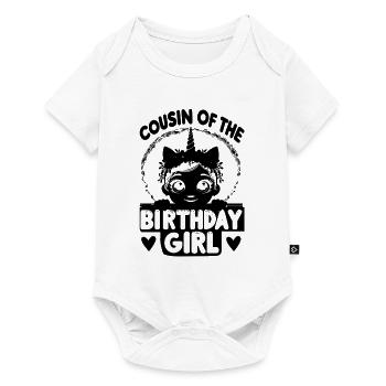 Cousin Of The Birthday Girl Family Cousins Unicorn - Baby Premium short-sleeve bodysuit - white - Front