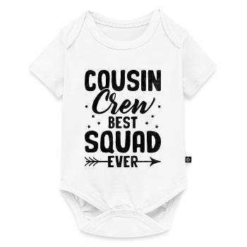 Cousin-Crew Beste Truppe aller Zeiten Familientreffen Cousins und Cousinen - Baby Premium Kurzarmbody - Weiß - Vorne