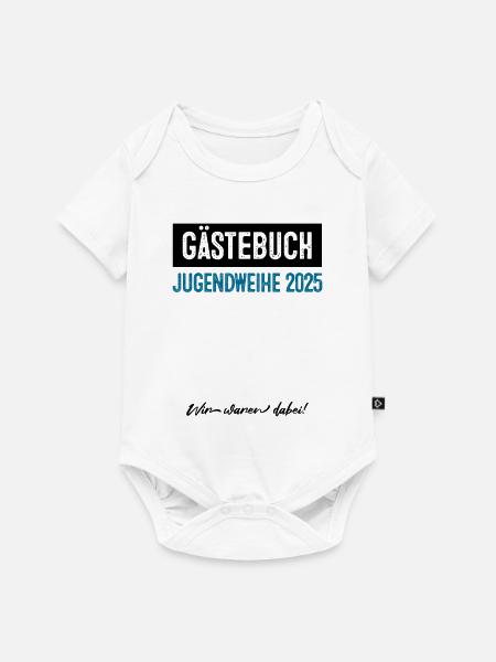 Gästebuch Jugendweihe 2025 - Baby Premium Kurzarmbody - Weiß