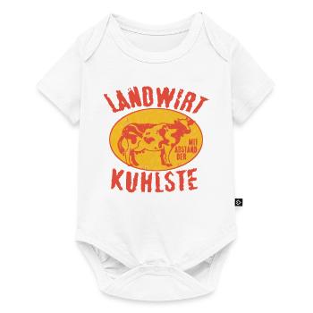 Cow farmer yellow red vintage look - Baby Premium short-sleeve bodysuit - white - Front