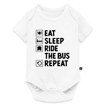 Eat Sleep Ride The Bus Repeat School Busman Driver - Baby Premium short-sleeve bodysuit - white - Front