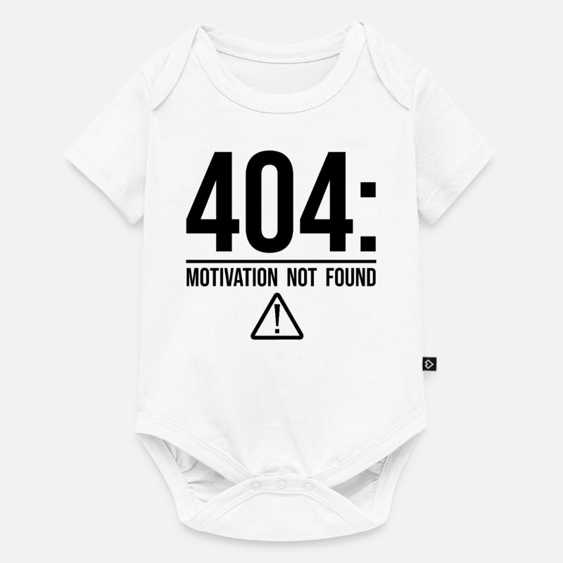 404 : Motivation introuvable - Body à manches courtes Premium Bébé - blanc