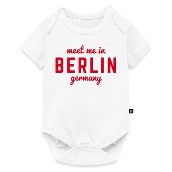 Berlin Germany Fan Flag Design T Shirt - Baby Premium short-sleeve bodysuit - white - Front