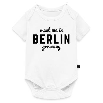 Berlin Germany Fan Flag Design T Shirt - Baby Premium short-sleeve bodysuit - white - Front