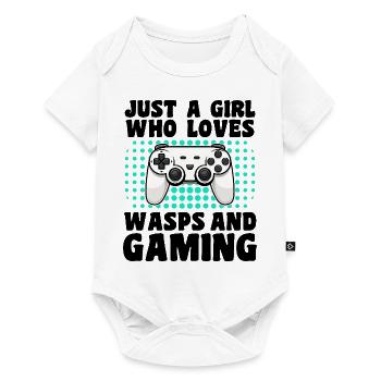 Gamer and Wasps: Video Games and Spicy Adventure - Baby Premium short-sleeve bodysuit - white - Front