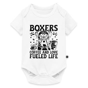 Boxers Coffee And Love Fueled Life Caffeine Lover - Baby Premium short-sleeve bodysuit - white - Front