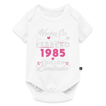 40th Birthday Woman 40 Years Made In 1985 February - Baby Premium short-sleeve bodysuit - white - Front