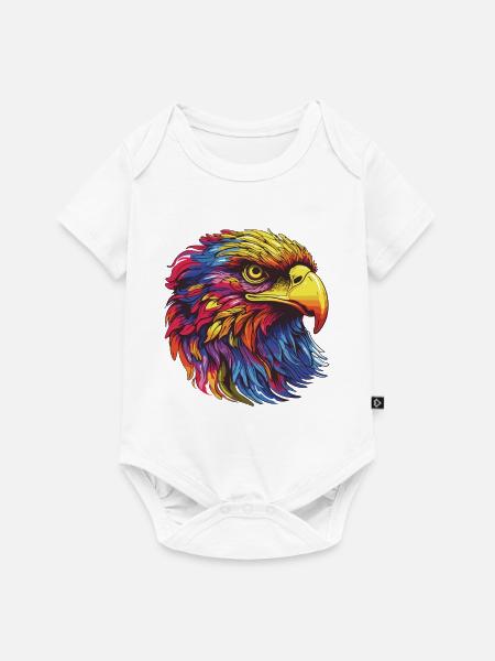 Adler Portrait - Baby Premium Kurzarmbody - Weiß