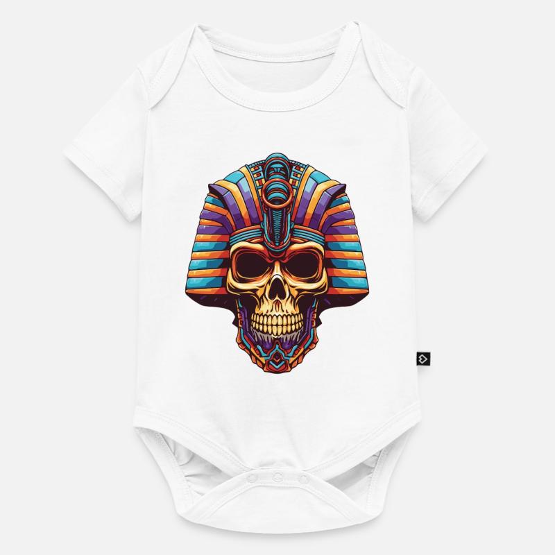 Crâne de pharaon - Body à manches courtes Premium Bébé - blanc