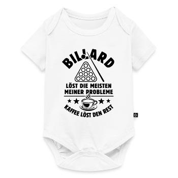 Billard löst meine Probleme - Kaffee Spruch - Baby Premium Kurzarmbody - Weiß - Vorne