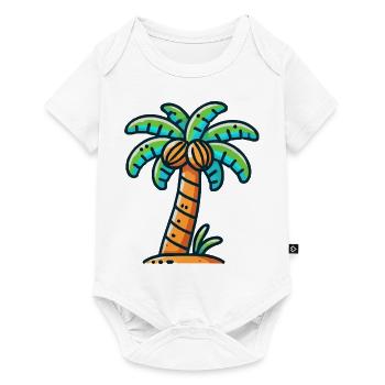 palm tree - Baby Premium short-sleeve bodysuit - white - Front