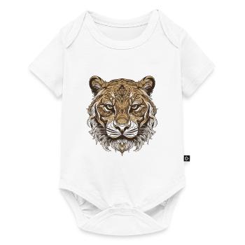Portrait de tigre - Body à manches courtes Premium Bébé - blanc - Devant