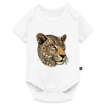 Portrait de guépard - Body à manches courtes Premium Bébé - blanc - Devant
